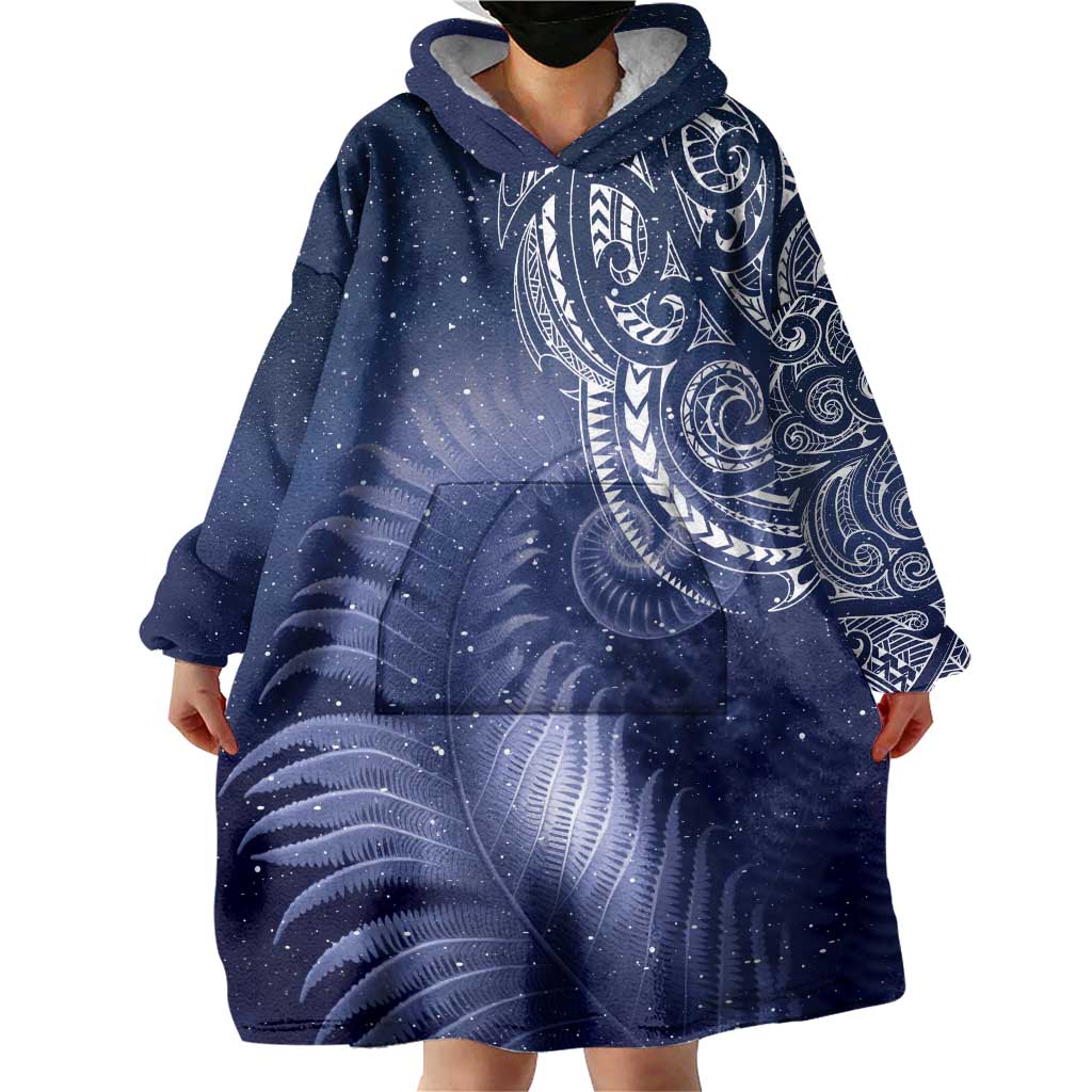 New Zealand Galaxy Fern Wearable Blanket Hoodie LT9 - Polynesian Pride