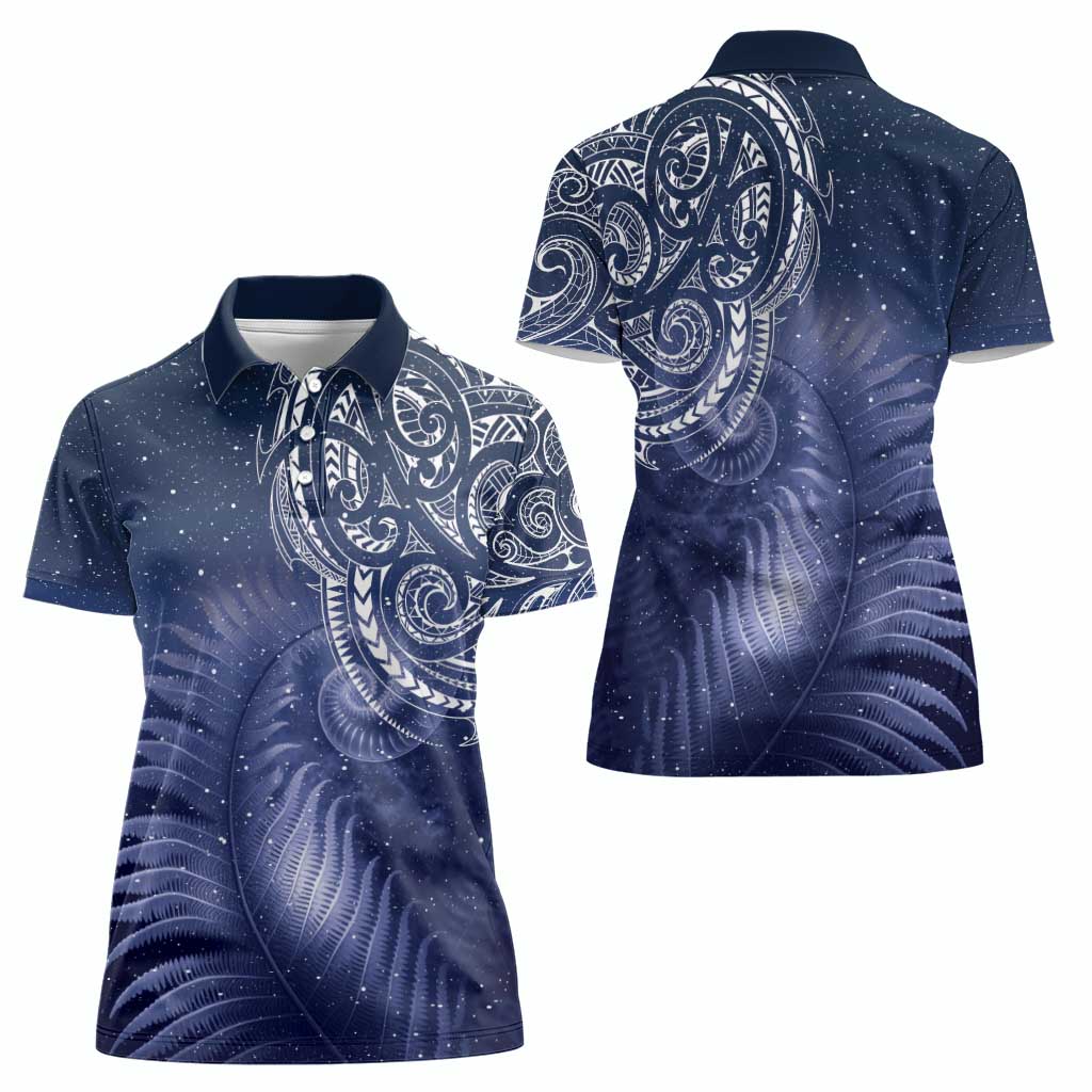 New Zealand Galaxy Fern Women Polo Shirt
