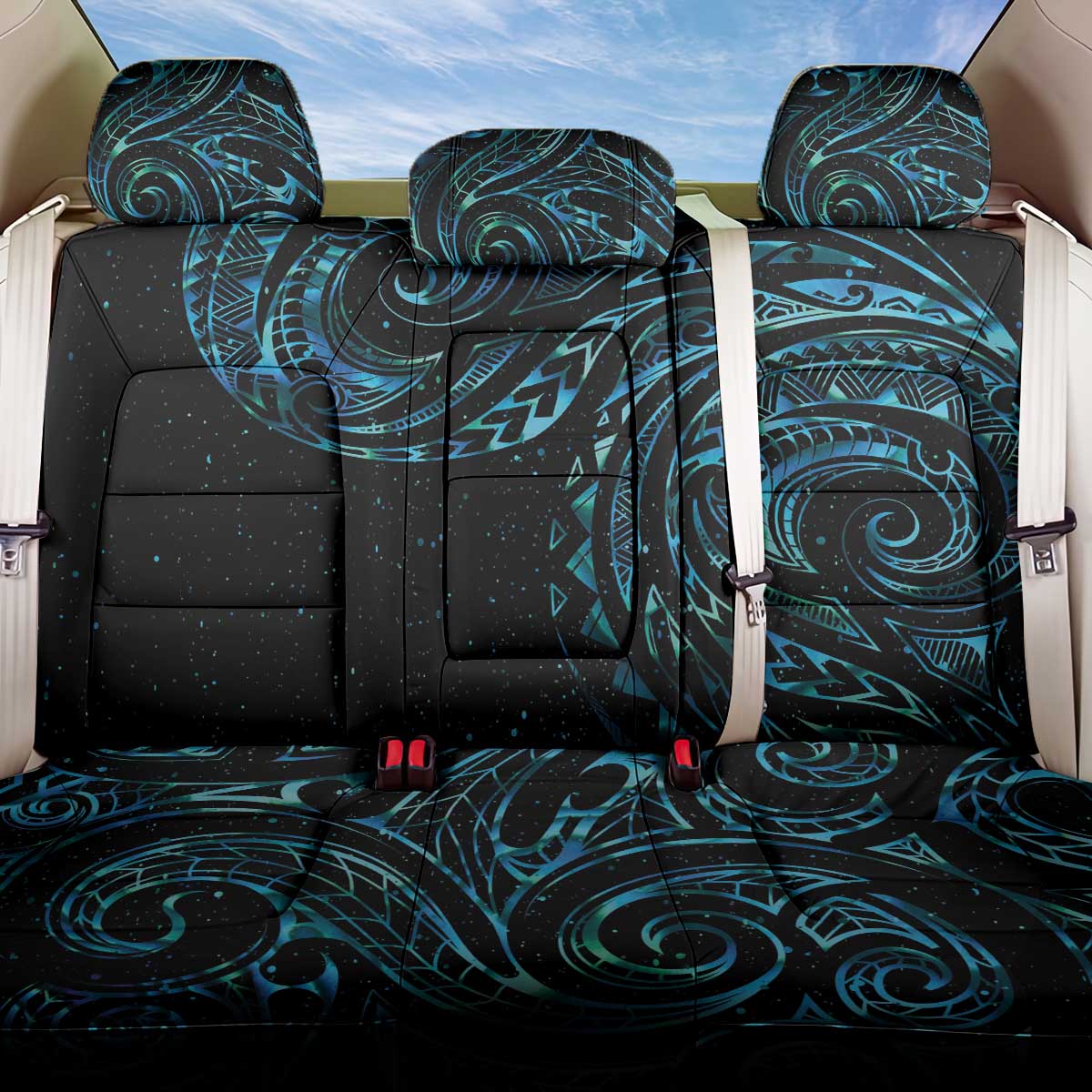 New Zealand Tribal Tattoo Back Car Seat Cover With Matariki Art