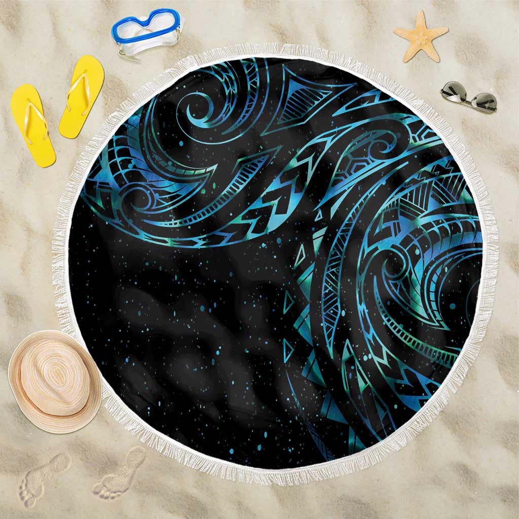 New Zealand Tribal Tattoo Beach Blanket With Matariki Art