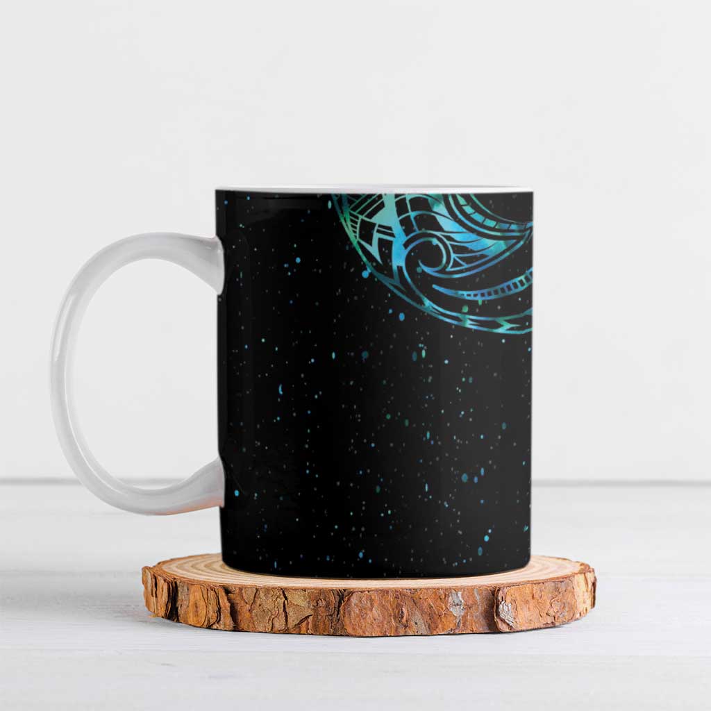 New Zealand Matariki Ceramic Mug Galaxy Maori Tribal Tattoo - Polynesian Pride
