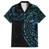 New Zealand Tribal Tattoo Family Matching Off Shoulder Maxi Dress and Hawaiian Shirt With Matariki Art