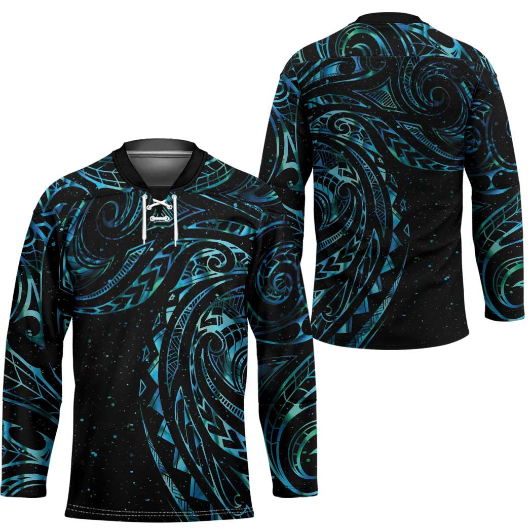 New Zealand Matariki Hockey Jersey Galaxy Maori Tribal Tattoo - Polynesian Pride