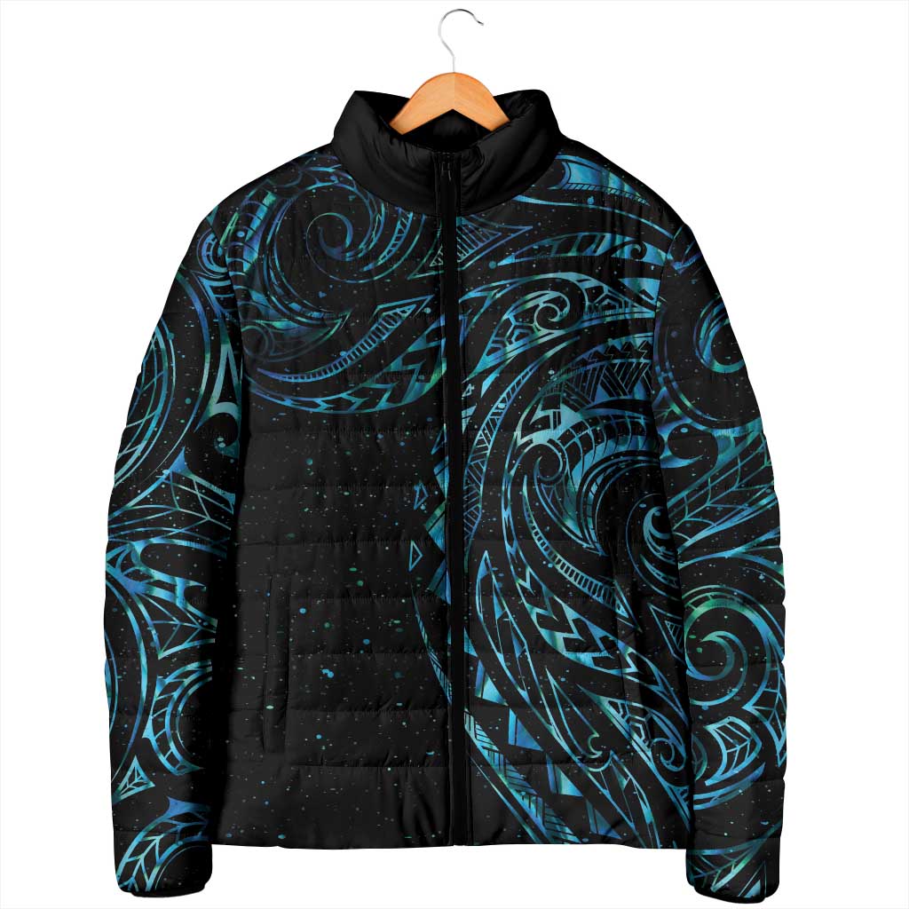 New Zealand Matariki Padded Jacket Galaxy Maori Tribal Tattoo - Polynesian Pride