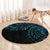 New Zealand Tribal Tattoo Round Carpet With Matariki Art