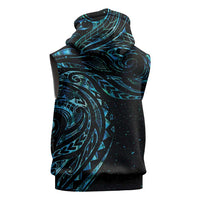 New Zealand Matariki Sleeveless Hoodie Galaxy Maori Tribal Tattoo - Polynesian Pride