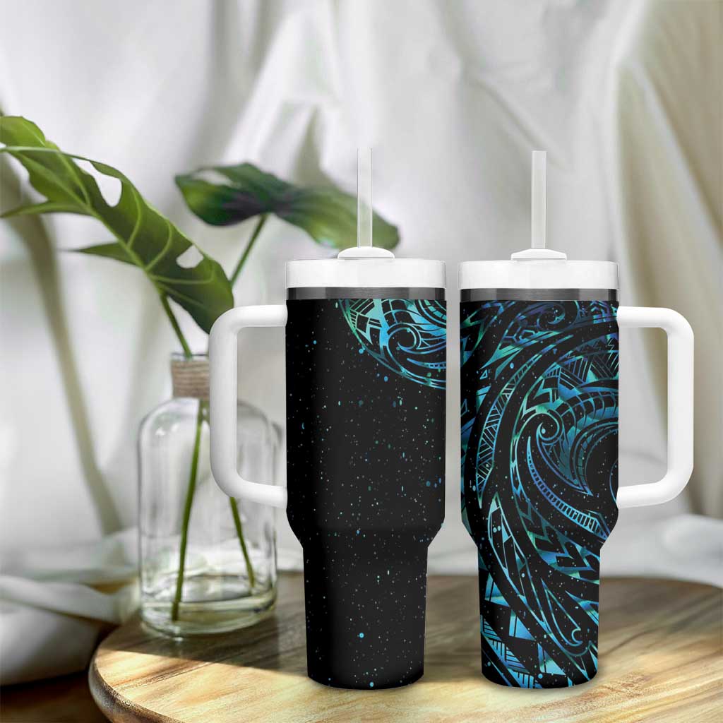 New Zealand Tribal Tattoo Tumbler With Handle With Matariki Art