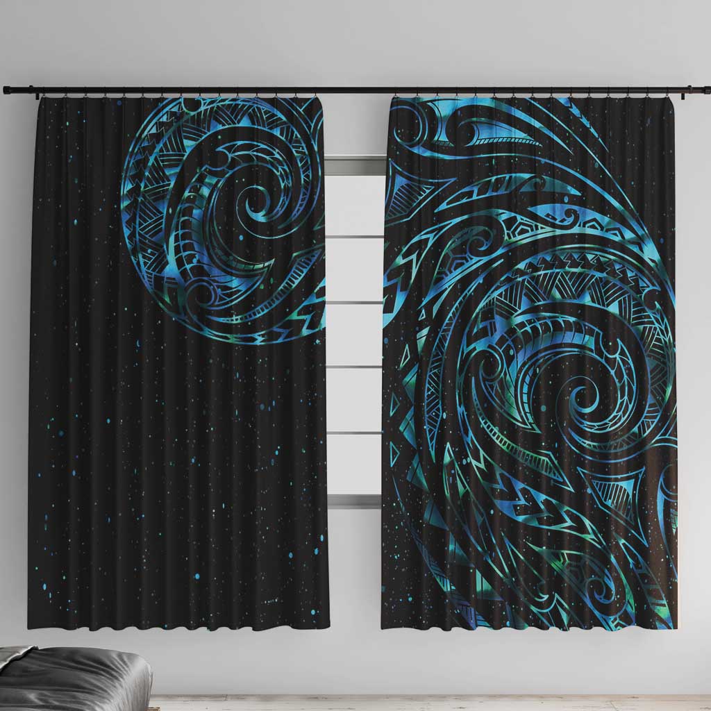 New Zealand Tribal Tattoo Window Curtain With Matariki Art