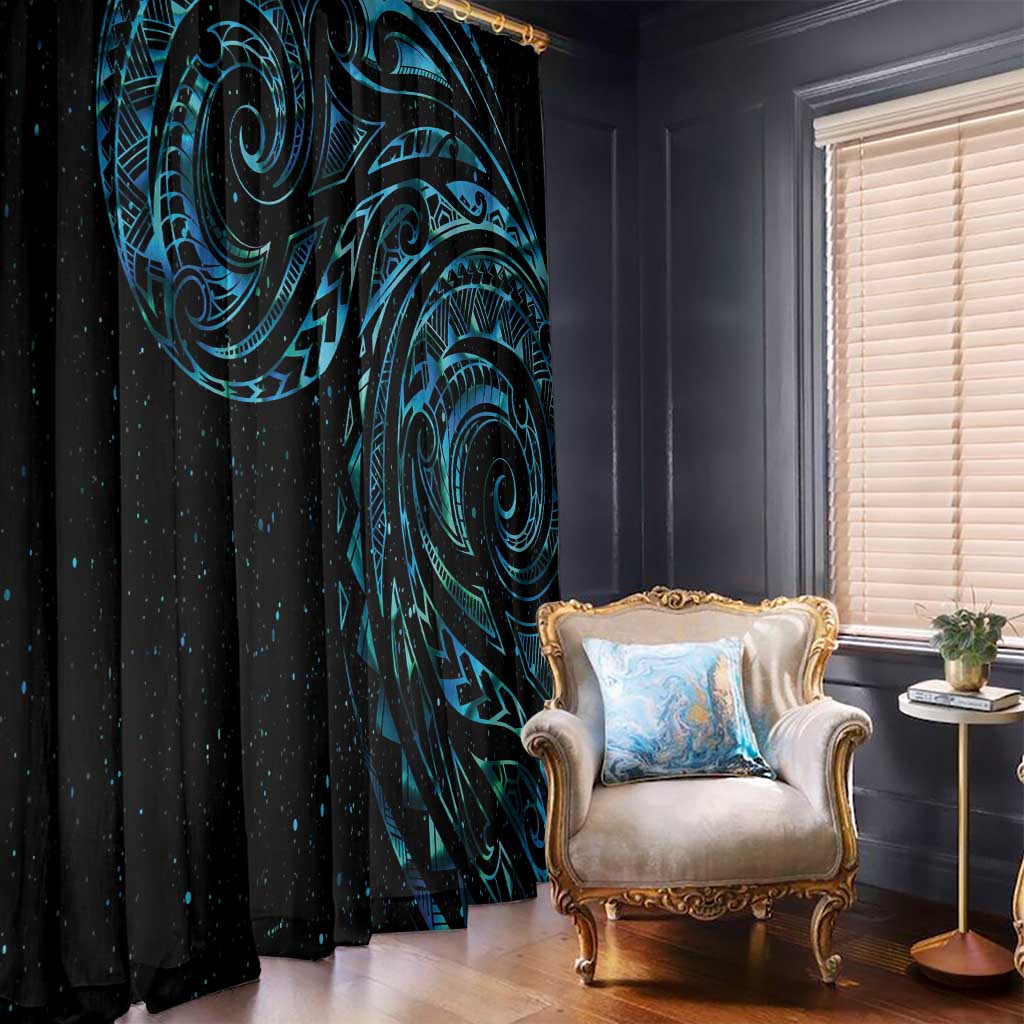 New Zealand Tribal Tattoo Window Curtain With Matariki Art