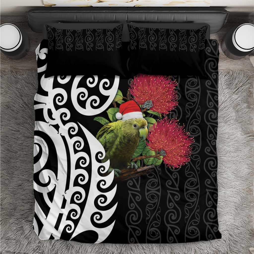 New Zealand Kakapo Christmas Bedding Set Meri Kirihimete Pohutukawa Flowers