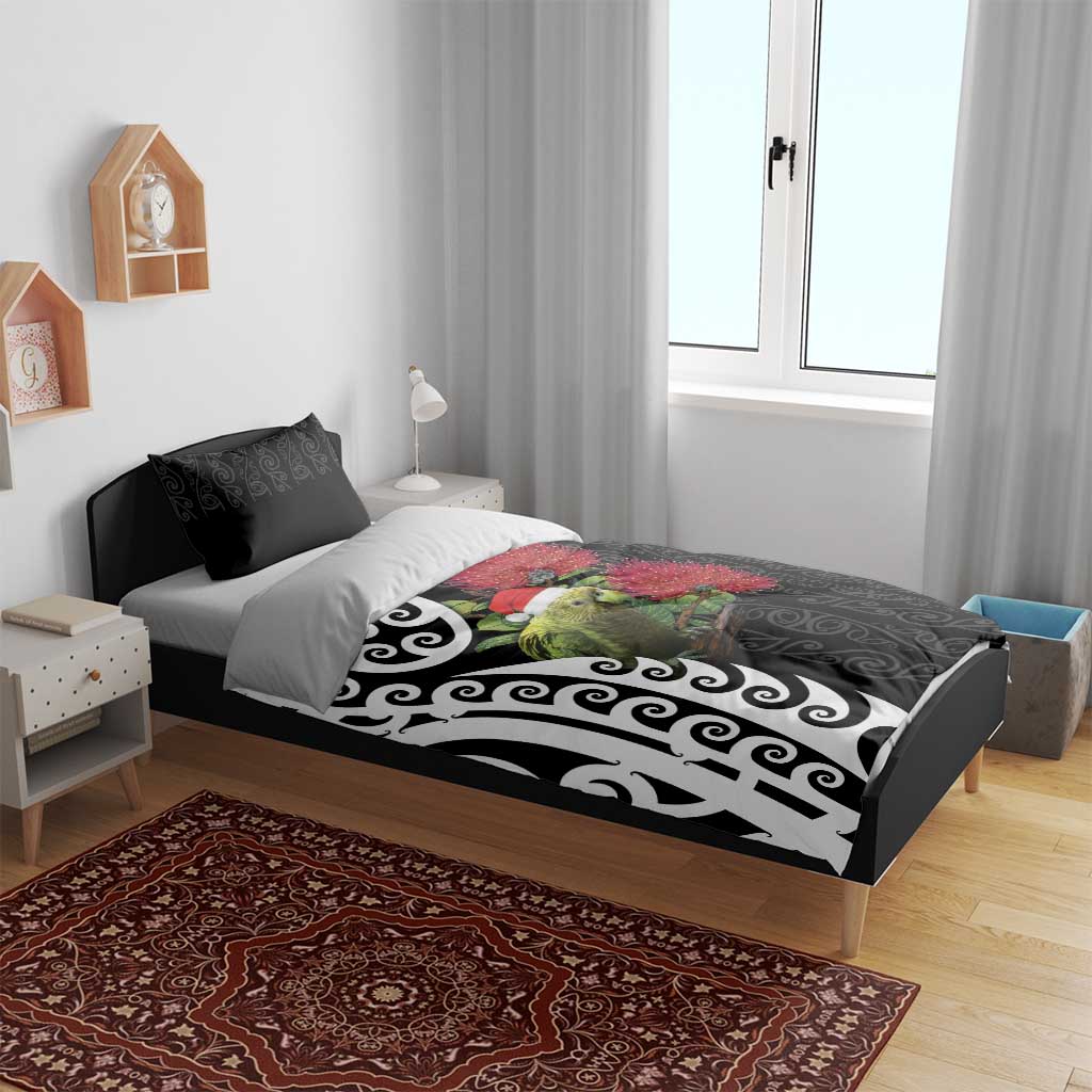 New Zealand Kakapo Christmas Bedding Set Meri Kirihimete Pohutukawa Flowers