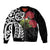 New Zealand Kakapo Christmas Bomber Jacket Meri Kirihimete Pohutukawa Flowers