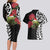 New Zealand Kakapo Christmas Couples Matching Long Sleeve Bodycon Dress and Hawaiian Shirt Meri Kirihimete Pohutukawa Flowers