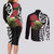 New Zealand Kakapo Christmas Couples Matching Long Sleeve Bodycon Dress and Long Sleeve Button Shirt Meri Kirihimete Pohutukawa Flowers