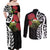 New Zealand Kakapo Christmas Couples Matching Off Shoulder Maxi Dress and Long Sleeve Button Shirt Meri Kirihimete Pohutukawa Flowers