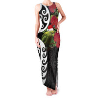 New Zealand Kakapo Christmas Family Matching Tank Maxi Dress and Hawaiian Shirt Meri Kirihimete Pohutukawa Flowers