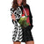 New Zealand Kakapo Christmas Hoodie Dress Meri Kirihimete Pohutukawa Flowers