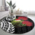 New Zealand Kakapo Christmas Round Carpet Meri Kirihimete Pohutukawa Flowers