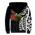 New Zealand Kakapo Christmas Sherpa Hoodie Meri Kirihimete Pohutukawa Flowers