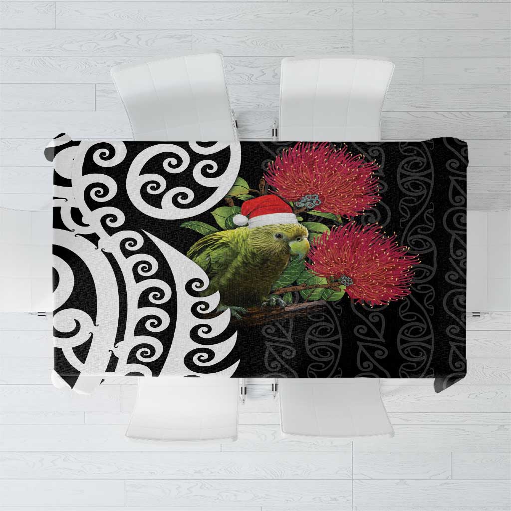 New Zealand Kakapo Christmas Tablecloth Meri Kirihimete Pohutukawa Flowers