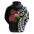 New Zealand Kakapo Christmas Zip Hoodie Meri Kirihimete Pohutukawa Flowers