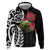 New Zealand Kakapo Christmas Zip Hoodie Meri Kirihimete Pohutukawa Flowers