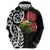 New Zealand Kakapo Christmas Zip Hoodie Meri Kirihimete Pohutukawa Flowers