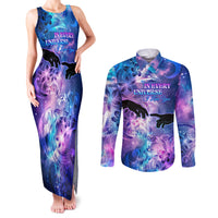 I Love You In Every Universe Personalised Couples Matching Tank Maxi Dress and Long Sleeve Button Shirt Polynesian Pattern Galaxy Style LT9 Galaxy - Polynesian Pride