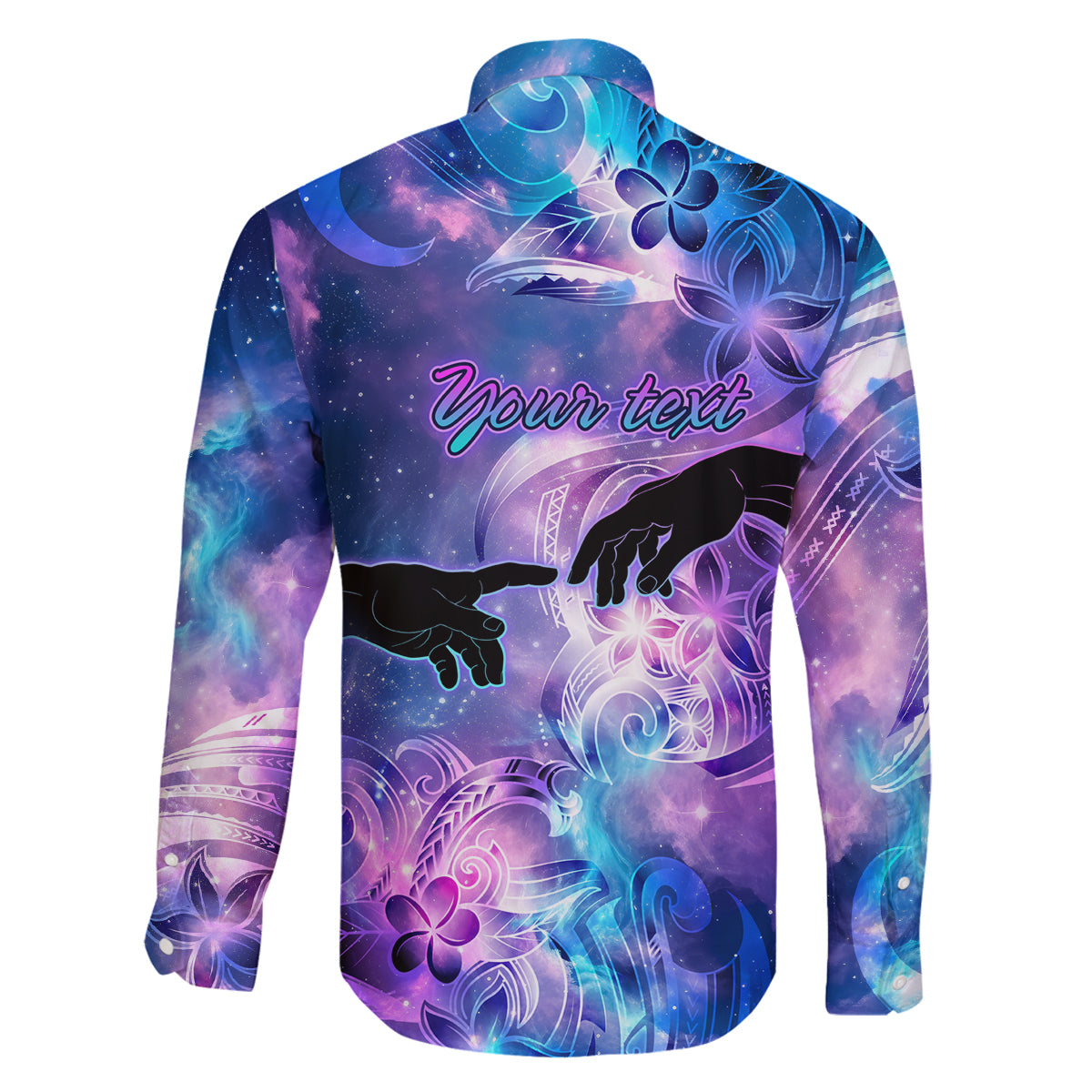 I Love You In Every Universe Personalised Family Matching Off Shoulder Long Sleeve Dress and Hawaiian Shirt Polynesian Pattern Galaxy Style LT9 - Polynesian Pride