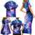 I Love You In Every Universe Personalised Family Matching Short Sleeve Bodycon Dress and Hawaiian Shirt Polynesian Pattern Galaxy Style LT9 - Polynesian Pride