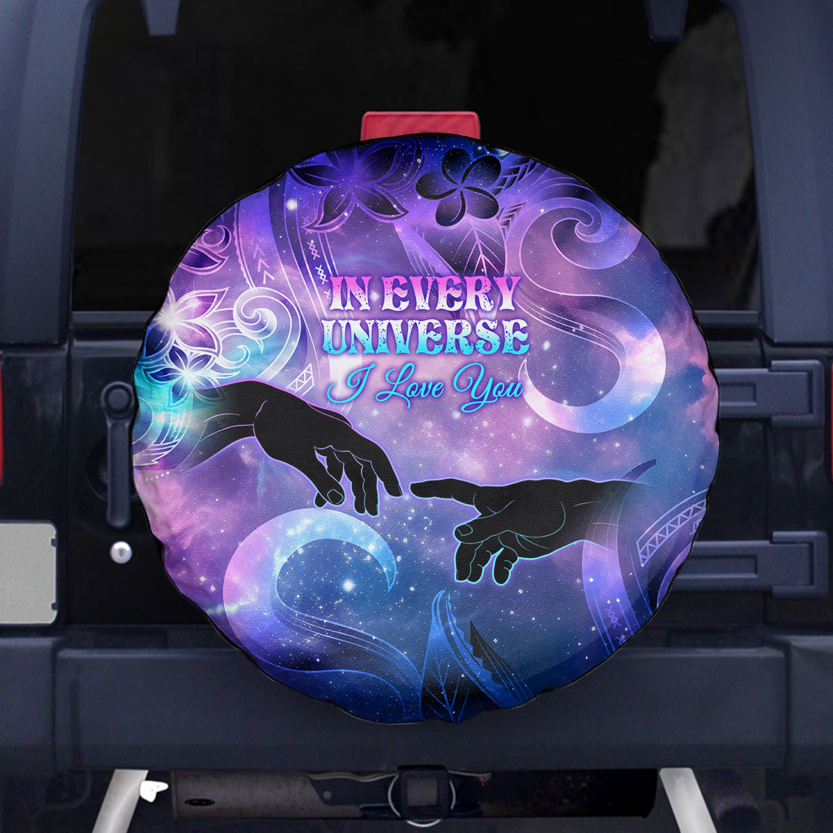 I Love You In Every Universe Personalised Spare Tire Cover Polynesian Pattern Galaxy Style LT9 Galaxy - Polynesian Pride