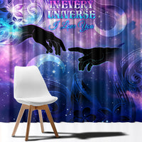 I Love You In Every Universe Personalised Window Curtain Polynesian Pattern Galaxy Style LT9 - Polynesian Pride