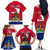 Haiti Independence Day Family Matching Off Shoulder Long Sleeve Dress and Hawaiian Shirt Libete Egalite Fratenite Ayiti 1804 With Polynesian Pattern LT9 - Polynesian Pride