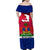 Haiti Independence Day Family Matching Off Shoulder Maxi Dress and Hawaiian Shirt Libete Egalite Fratenite Ayiti 1804 With Polynesian Pattern LT9 - Polynesian Pride