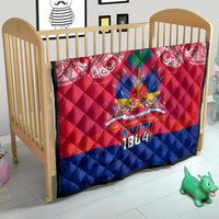 Haiti Independence Day Quilt Libete Egalite Fratenite Ayiti 1804 With Polynesian Pattern LT9 - Polynesian Pride