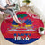 Haiti Independence Day Round Carpet Libete Egalite Fratenite Ayiti 1804 With Polynesian Pattern LT9 - Polynesian Pride