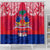 Haiti Independence Day Shower Curtain Libete Egalite Fratenite Ayiti 1804 With Polynesian Pattern LT9 - Polynesian Pride