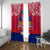 Haiti Independence Day Window Curtain Libete Egalite Fratenite Ayiti 1804 With Polynesian Pattern LT9 With Grommets Red - Polynesian Pride