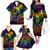 Personalised Its In My DNA Valentine Day Family Matching Off Shoulder Long Sleeve Dress and Hawaiian Shirt Fingerprint Heart with Color Pride Flag LT9 - Polynesian Pride