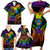 Personalised Its In My DNA Valentine Day Family Matching Short Sleeve Bodycon Dress and Hawaiian Shirt Fingerprint Heart with Color Pride Flag LT9 - Polynesian Pride