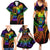 Personalised Its In My DNA Valentine Day Family Matching Summer Maxi Dress and Hawaiian Shirt Fingerprint Heart with Color Pride Flag LT9 - Polynesian Pride