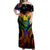 Personalised Its In My DNA Valentine Day Off Shoulder Maxi Dress Fingerprint Heart with Color Pride Flag LT9 Women - Polynesian Pride