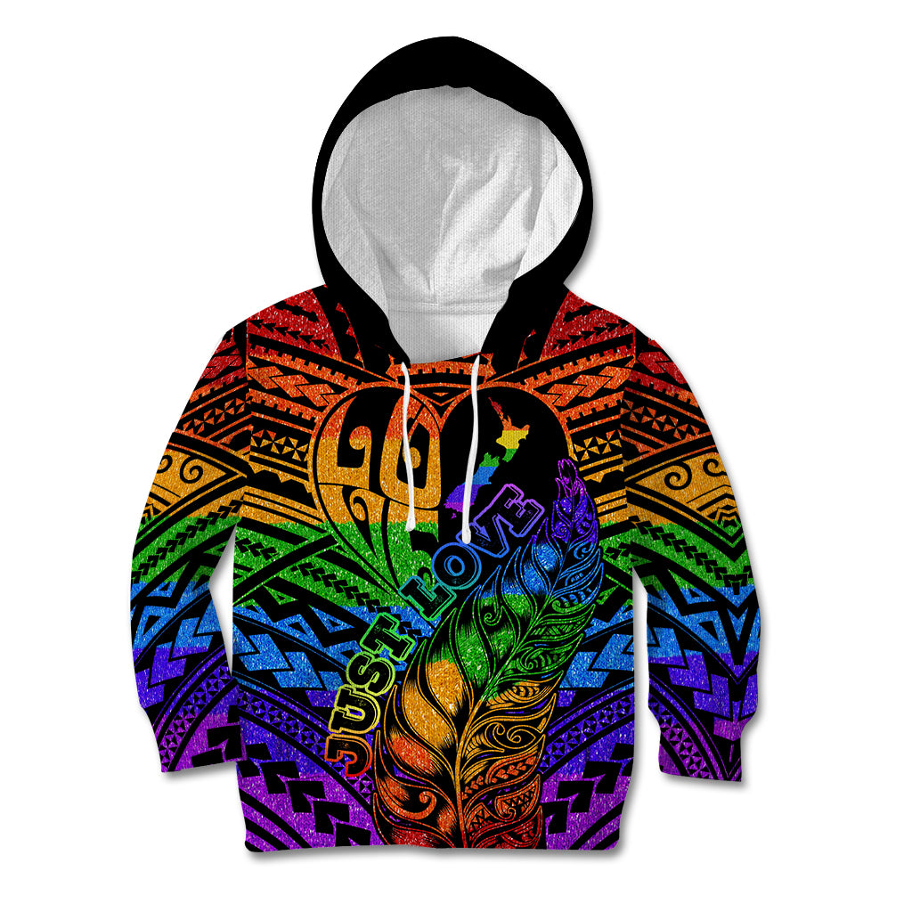 New Zealand LGBT Fern Heart Kid Hoodie Dont judge What You Dont Understand LT9 Hoodie - Polynesian Pride