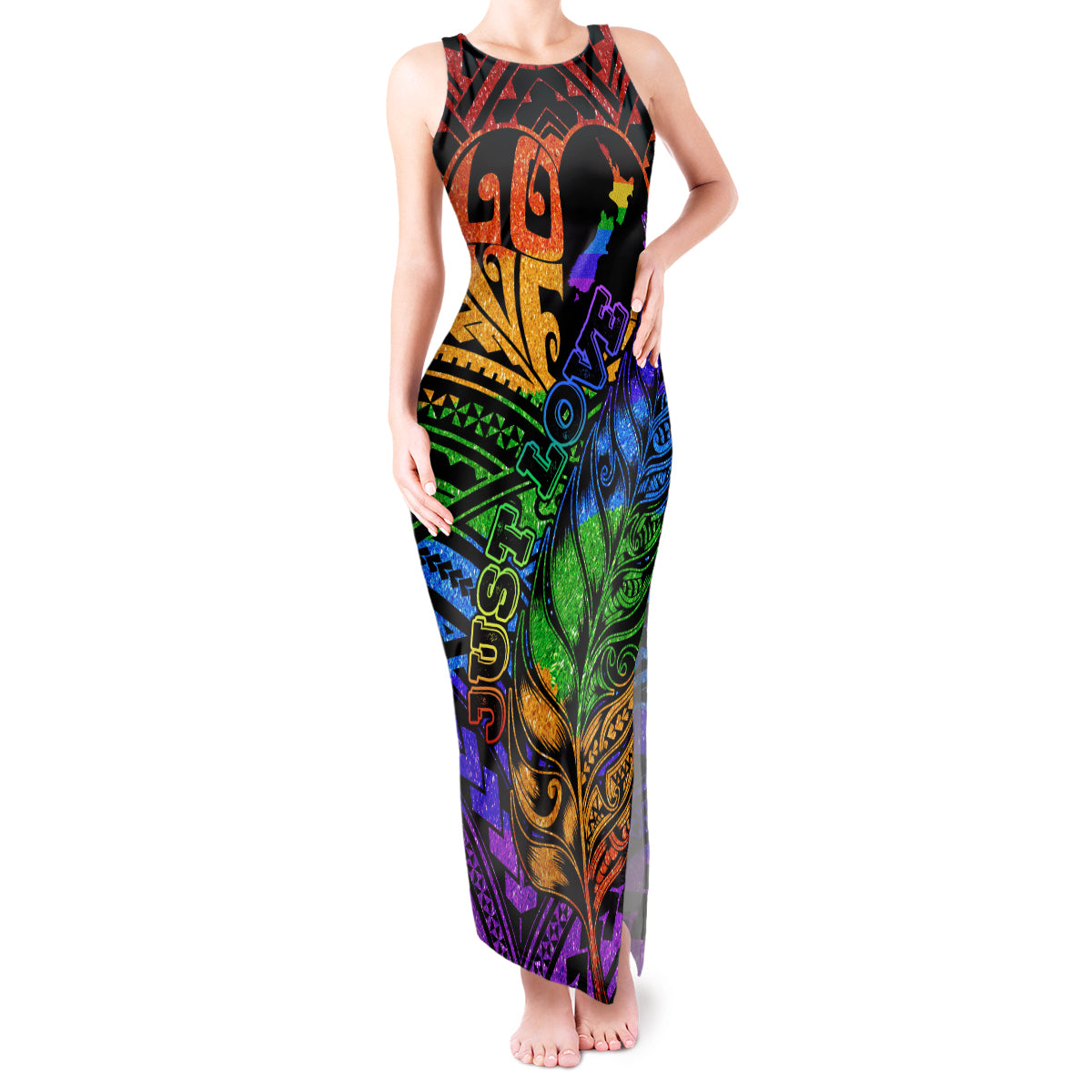 New Zealand LGBT Fern Heart Tank Maxi Dress Dont judge What You Dont Understand LT9 Women - Polynesian Pride