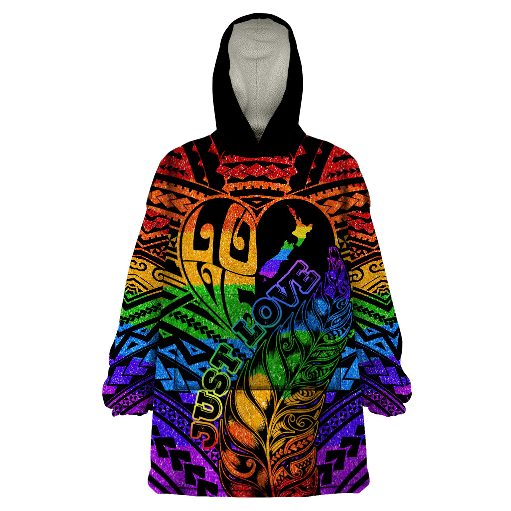 New Zealand LGBT Fern Heart Wearable Blanket Hoodie Dont judge What You Dont Understand LT9 One Size - Polynesian Pride