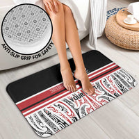 Personalised Toitu Te Tiriti Aotearoa 1840 Bathroom Set Red Kowhaiwhai Puhoro - Polynesian Pride