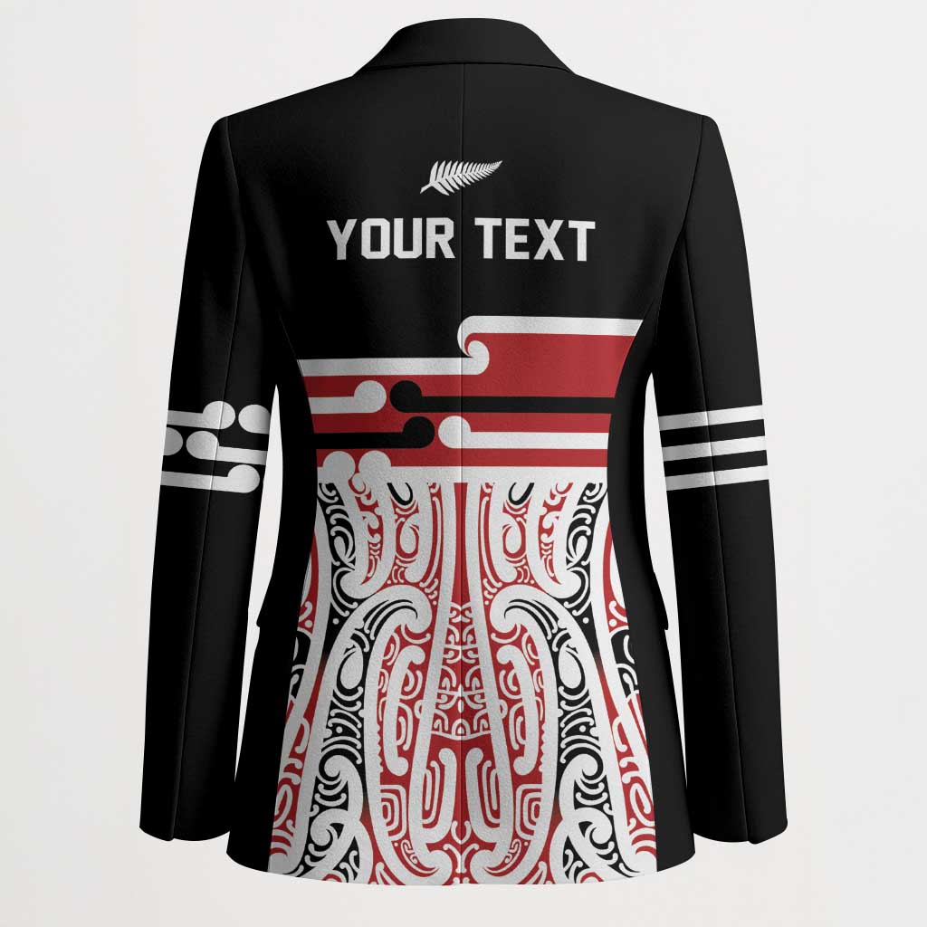 Personalised Toitu Te Tiriti Aotearoa 1840 Blazer Red Kowhaiwhai Puhoro LT9 - Polynesian Pride