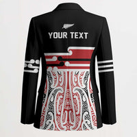 Personalised Toitu Te Tiriti Aotearoa 1840 Blazer Red Kowhaiwhai Puhoro LT9 - Polynesian Pride