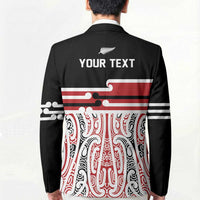 Personalised Toitu Te Tiriti Aotearoa 1840 Blazer Red Kowhaiwhai Puhoro LT9 - Polynesian Pride