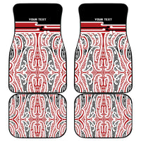 Personalised Toitu Te Tiriti Aotearoa 1840 Car Mats Red Kowhaiwhai Puhoro LT9 - Polynesian Pride